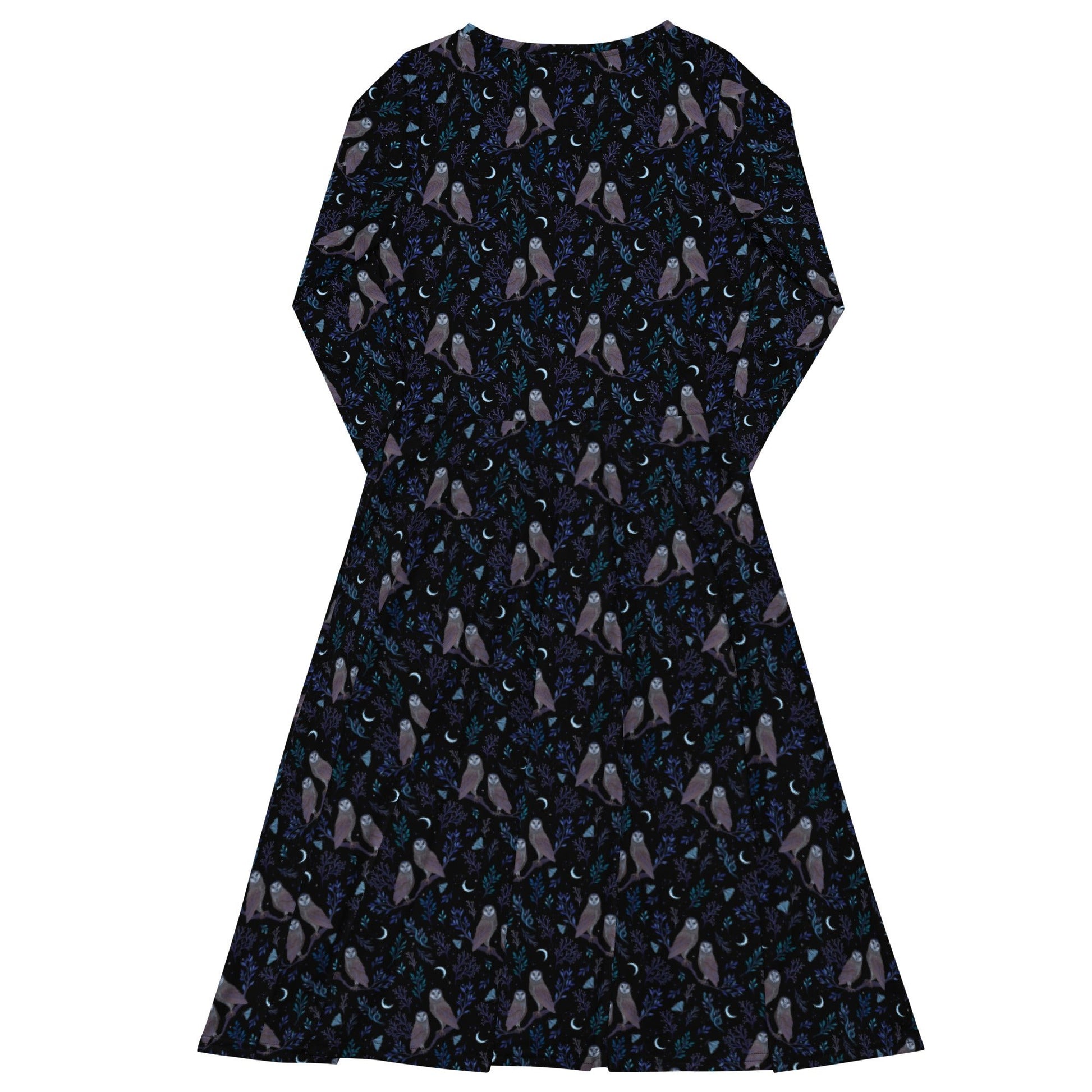 Episodic Owl Floral Long Sleeve Midi Dress 8