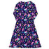 Astronaut Pixels Outer Space Purple Blue Long Sleeve Midi Dress 8