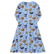 Nerdy DnD Classes Rubber Ducks Long Sleeve Midi Dress