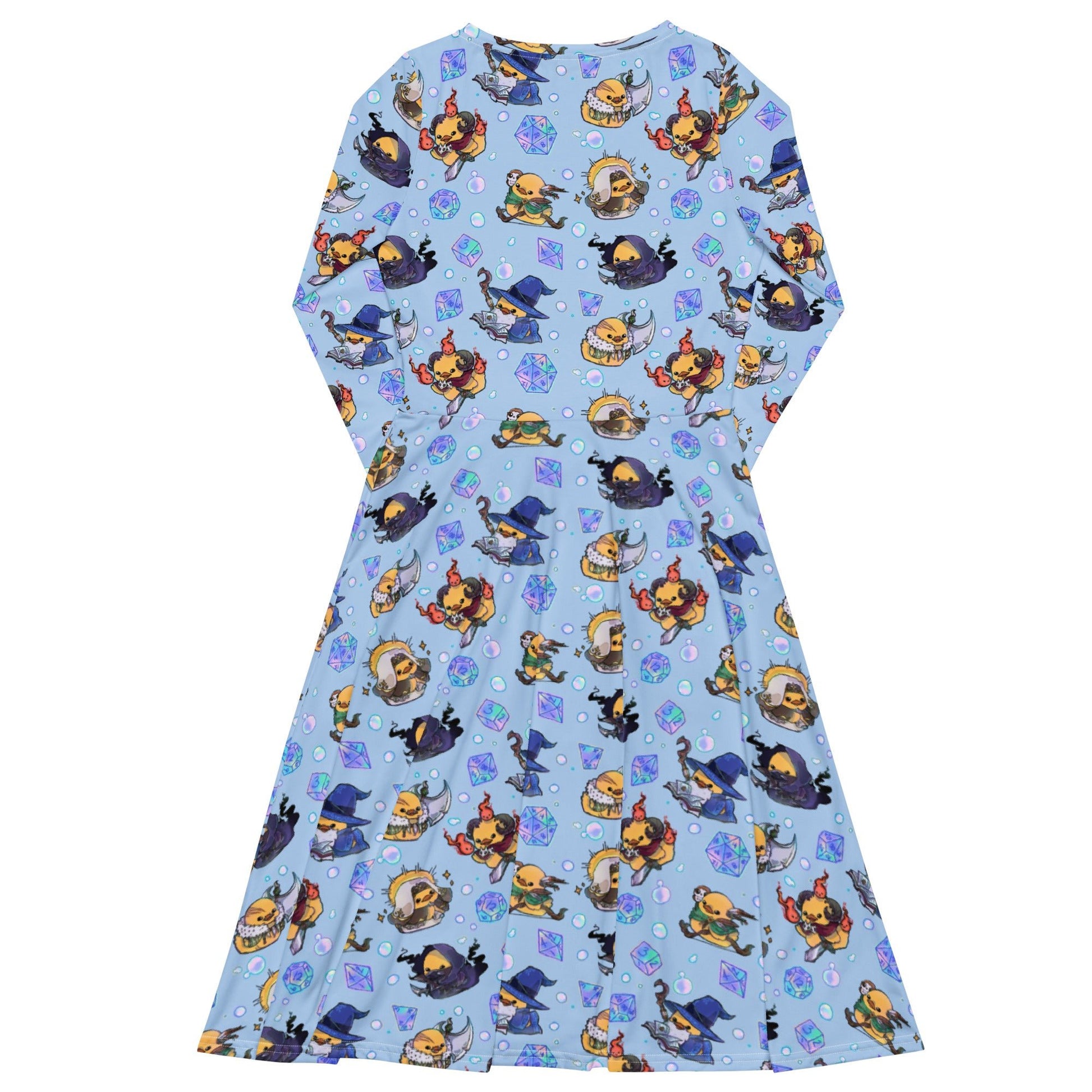 DnD Classes Rubber Ducks Long Sleeve Midi Dress 2
