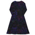Beautiful Nebula Outer Space Long Sleeve Midi Dress 8