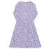 Lilac Anime Bunnies Long Sleeve Midi Dress 8