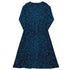Javascript Computer Code Blue Long Sleeve Midi Dress 8