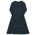 Science DNA Molecules Dark Navy Long Sleeve Midi Dress 8