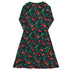 Tropical Dinosaur Green Aloha Long Sleeve Midi Dress 8