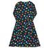 Pixel Monsters Teal Video Game Long Sleeve Midi Dress 8