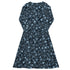 Airplanes Blue Camouflage Blue Long Sleeve Midi Dress 8