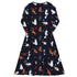 Video Game Cats Dark Long Sleeve Midi Dress 8