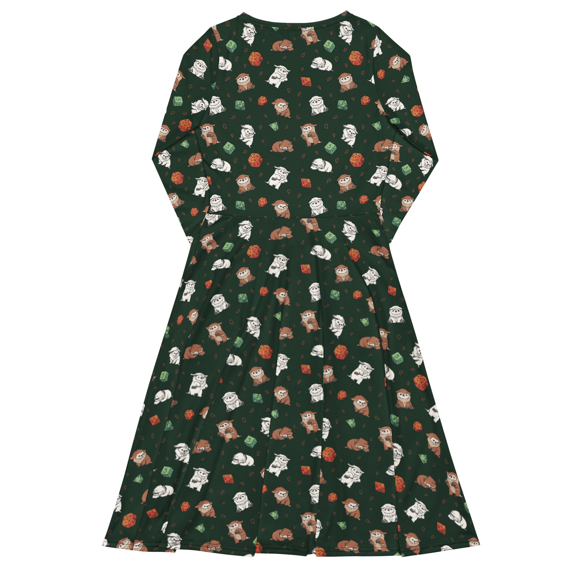Dnd Owlbears Long Sleeve Midi Dress 8