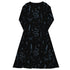 Episodic Mystical Collection Black Long Sleeve Midi Dress 8