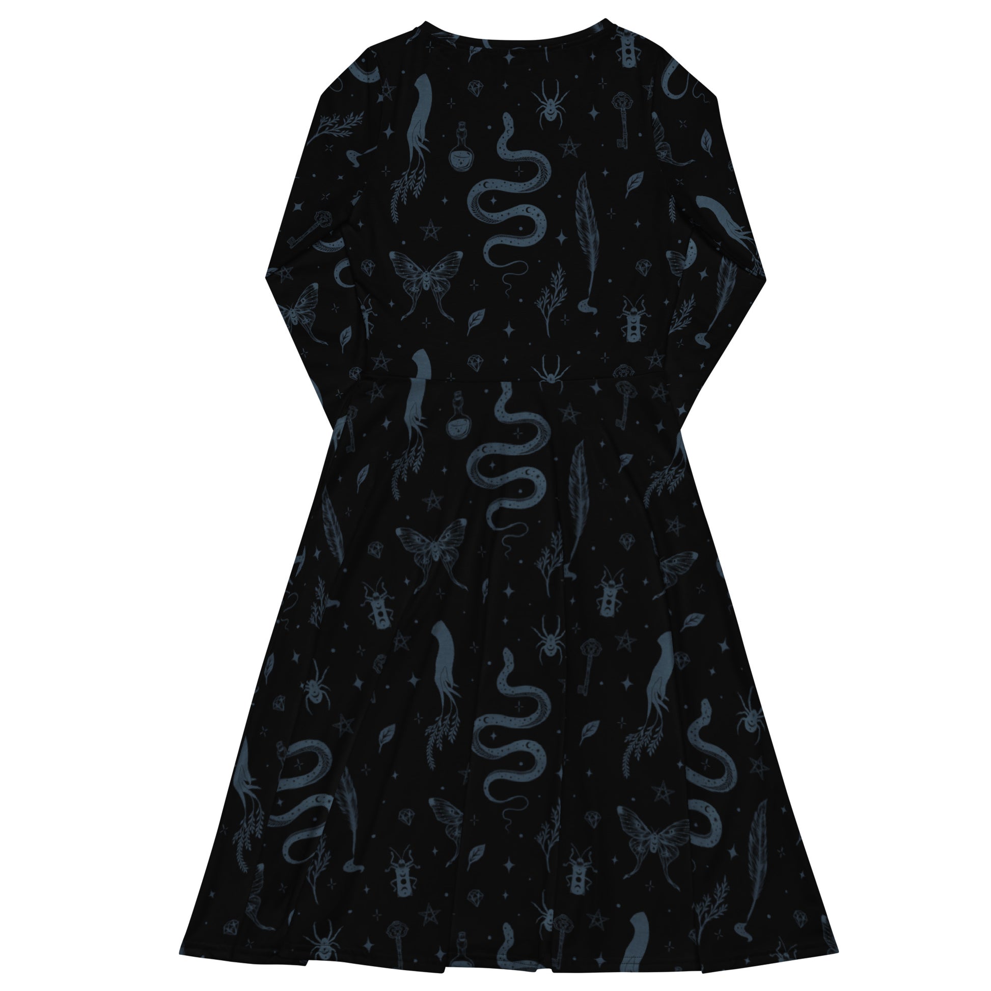 Episodic Mystical Collection Black Long Sleeve Midi Dress 8