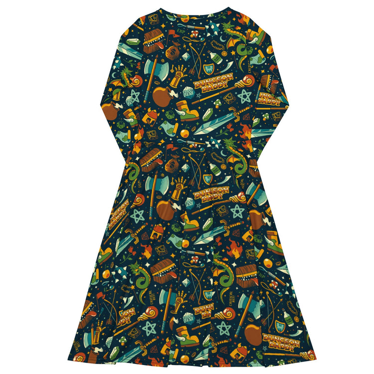 Nerdy Dungeon Daddy Long Sleeve Midi Dress