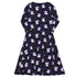 Anxious Ghosts Purple Long Sleeve Midi Dress 8