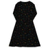 Math Symbols Black Long Sleeve Midi Dress 8