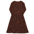 Human Anatomy Dark Long Sleeve Midi Dress 8