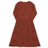 Human Anatomy Red Long Sleeve Midi Dress 8
