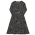 Human Anatomy Black Long Sleeve Midi Dress 8