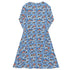 Onsen Snow Monkeys Long Sleeve Midi Dress 8