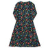 Multi Colored Airplanes on Blue Long Sleeve Midi Dress 8