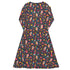 Chess Colorful Chess Pieces Blue Long Sleeve Midi Dress 8