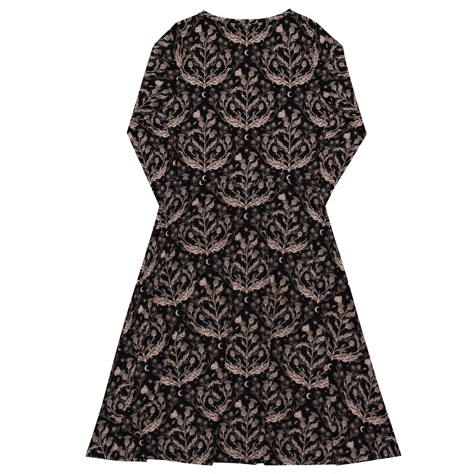 Episodic Thistle Home Black White Long Sleeve Midi Dress 8