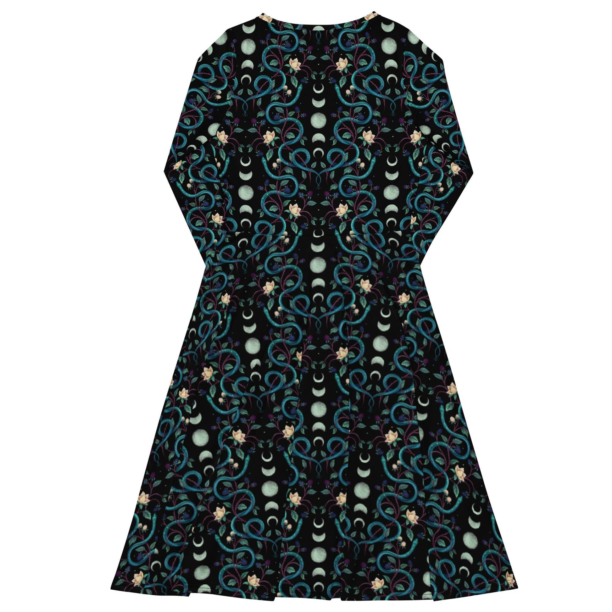 Episodic Serpent Moon Long Sleeve Midi Dress 8
