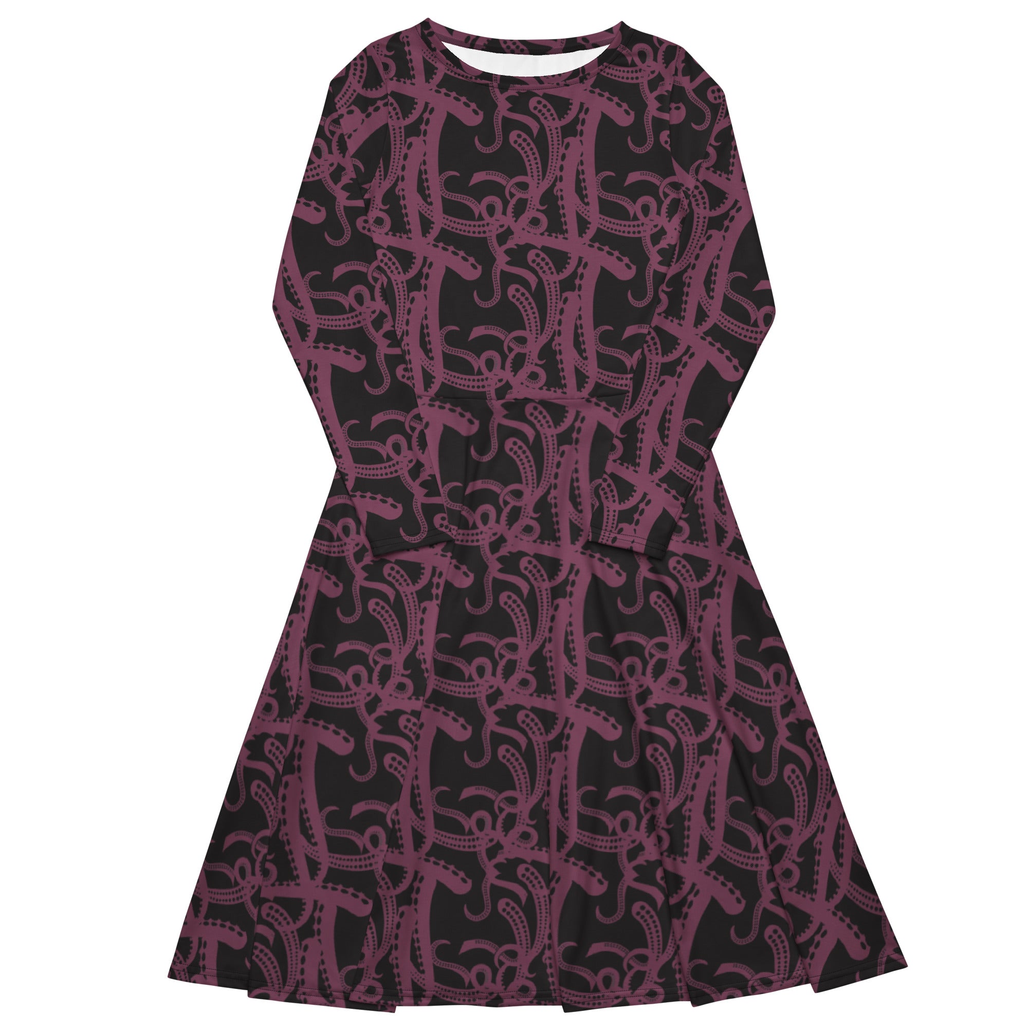 Tentacles of Cthulhu Long Sleeve Midi Dress 1