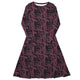 Nerdy Tentacles of Cthulhu Long Sleeve Midi Dress