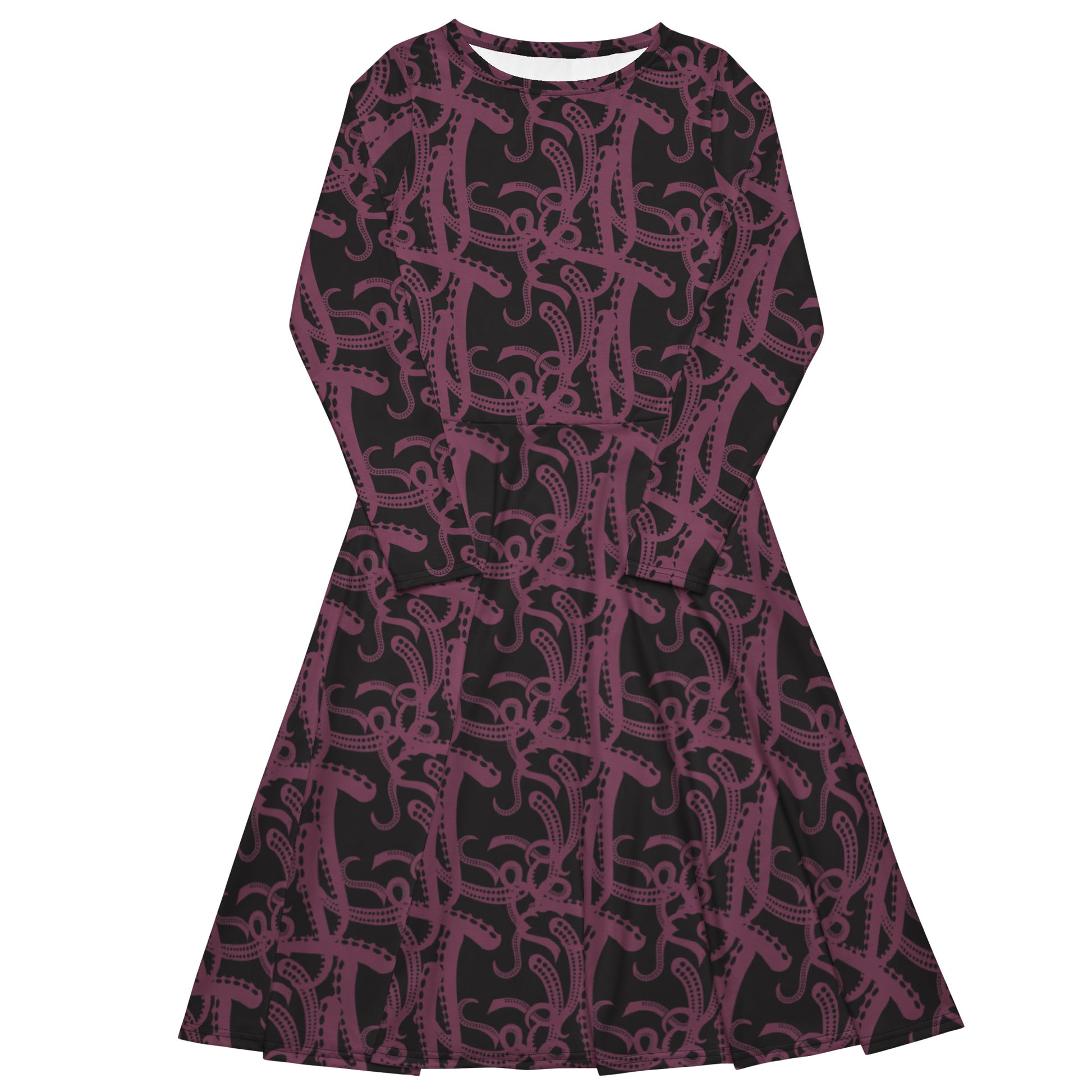 Tentacles of Cthulhu Long Sleeve Midi Dress 1