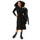 Nerdy Episodic Crescent Moon Garden Long Sleeve Midi Dress