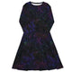 Nerdy Beautiful Nebula Outer Space Long Sleeve Midi Dress