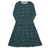 Dnd RPG Dice Blue Long Sleeve Midi Dress 1