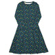 Nerdy Dnd RPG Dice Blue Long Sleeve Midi Dress