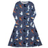 Video Game Cats Light Long Sleeve Midi Dress 1