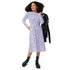 Lilac Anime Bunnies Long Sleeve Midi Dress 4