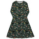 Nerdy Oishi Sushi Green Long Sleeve Midi Dress