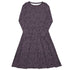 Bones and Flowers Purple Long Sleeve Midi Dress 1