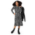Nerdy Doodles Black Long Sleeve Midi Dress 4