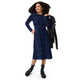 Nerdy Ocean Giants Long Sleeve Midi Dress