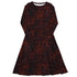 Red Dragon Scales Dnd Long Sleeve Midi Dress 1