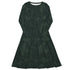 Tropical Dnd Dice Long Sleeve Midi Dress 1