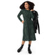 Nerdy Tropical Dnd Dice Long Sleeve Midi Dress
