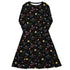 A Starry Galaxy Outer Space Long Sleeve Midi Dress 1