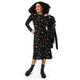 Nerdy A Starry Galaxy Outer Space Long Sleeve Midi Dress
