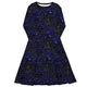 Nerdy Math And Physics Space Long Sleeve Midi Dress