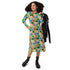 Hexagon Tile Board Game Long Sleeve Midi Dress 4