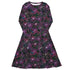 Hawaiian Blooms Space Long Sleeve Midi Dress 1