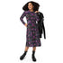 Hawaiian Blooms Space Long Sleeve Midi Dress 4