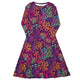 Nerdy Science Marine Biology Rainbow Coral Long Sleeve Midi Dress