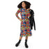 Pop Art Comic Book Red Long Sleeve Midi Dress 4